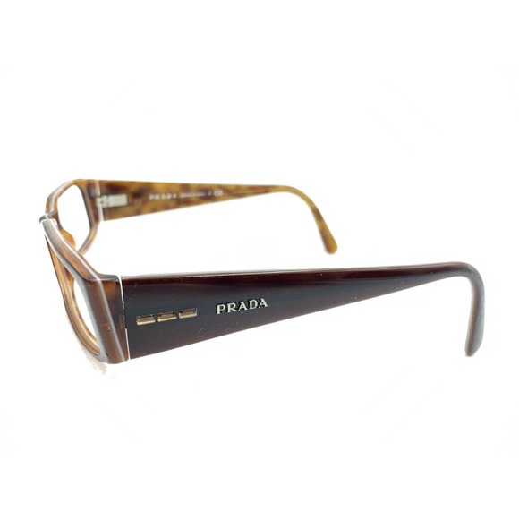 Prada VPR 10F 70I-1O1 Brown Tortoise Eyeglasses Frames 53-16 135 Italy Designer - Picture 7 of 12